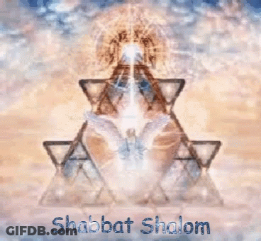 Shabbat Shalom Sign With Star Of David GIF