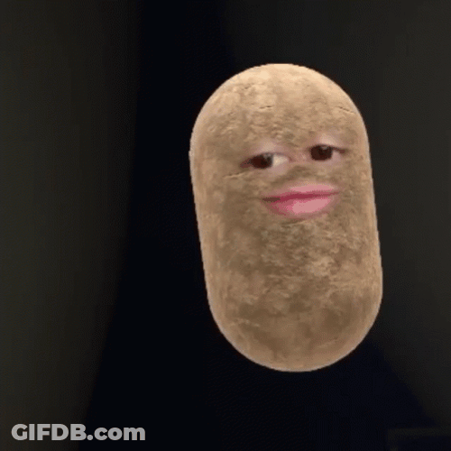 Shacking Hot Potato With Face GIF