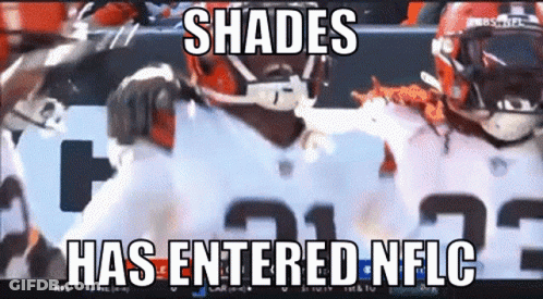 Shades Has Entered The Nfl With A Picture Of Two Football Players GIF
