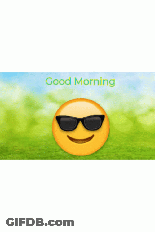 Shades On Good Morning Emoji GIF