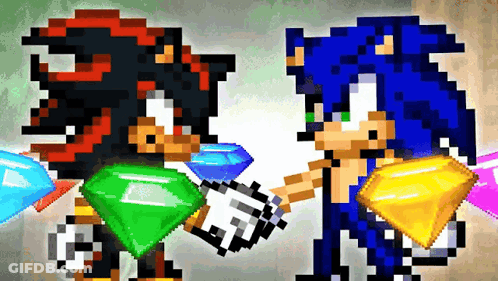 Shadow And Silver Hedgehogs In Dark Room Fireball GIF