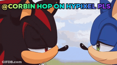Shadow And Sonic Looking At Each Other GIF