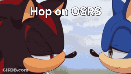 Shadow And Sonic Standing Together GIF