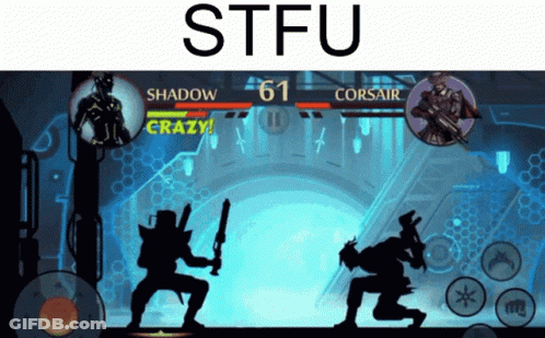 Shadow Holding Sword Playing Video Game With Corsair GIF