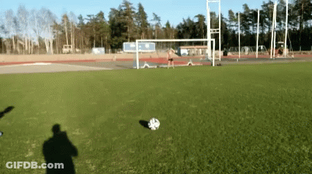 Shadow Of Man On Soccer Field GIF
