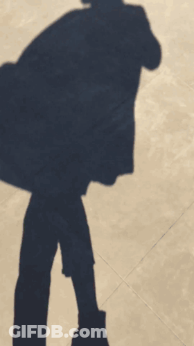 Shadow Of Person In Suit GIF