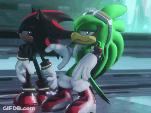 Shadow The Hedgehog And Jet The Hawk From Sonic The Hedgehog GIF