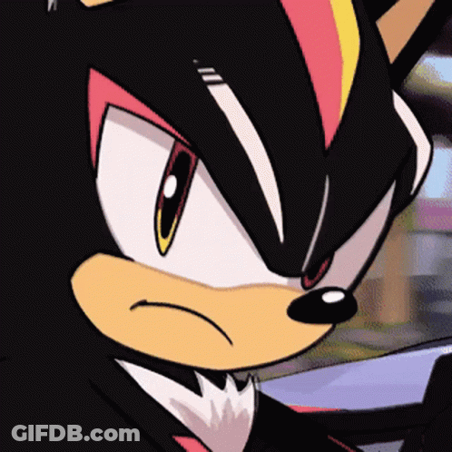 Shadow The Hedgehog Close Up Serious Face GIF