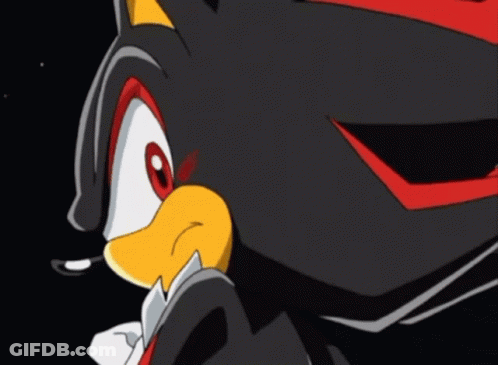 Shadow The Hedgehog Close Up With Red Eyes GIF