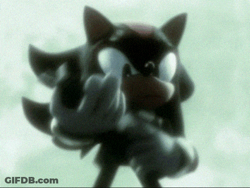 Shadow The Hedgehog Giving Middle Finger Blurry GIF