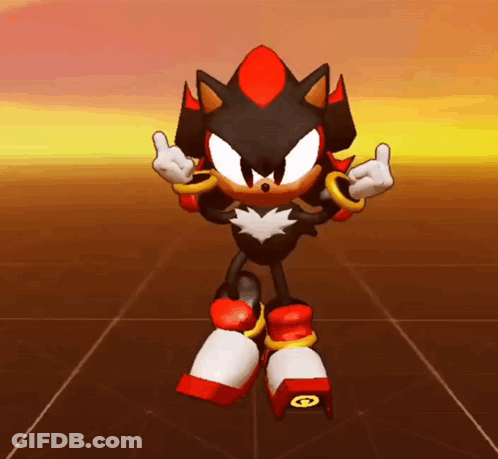 Shadow The Hedgehog Giving Middle Finger GIF