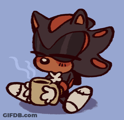 Shadow The Hedgehog Holding A Cup GIF