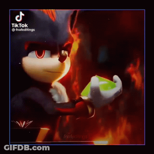Shadow The Hedgehog Holding Green Diamond GIF