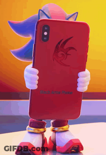 Shadow The Hedgehog Holding Red Phone GIF