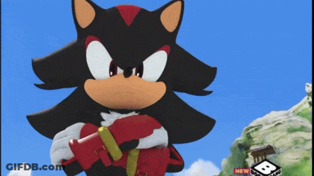 Shadow The Hedgehog Holding Sword GIF