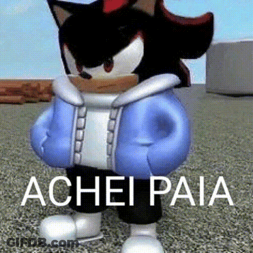 Shadow The Hedgehog In Blue Jacket And Pants GIF