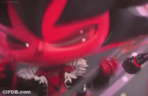 Shadow The Hedgehog Is Holding A Microphone In His Hand . GIF