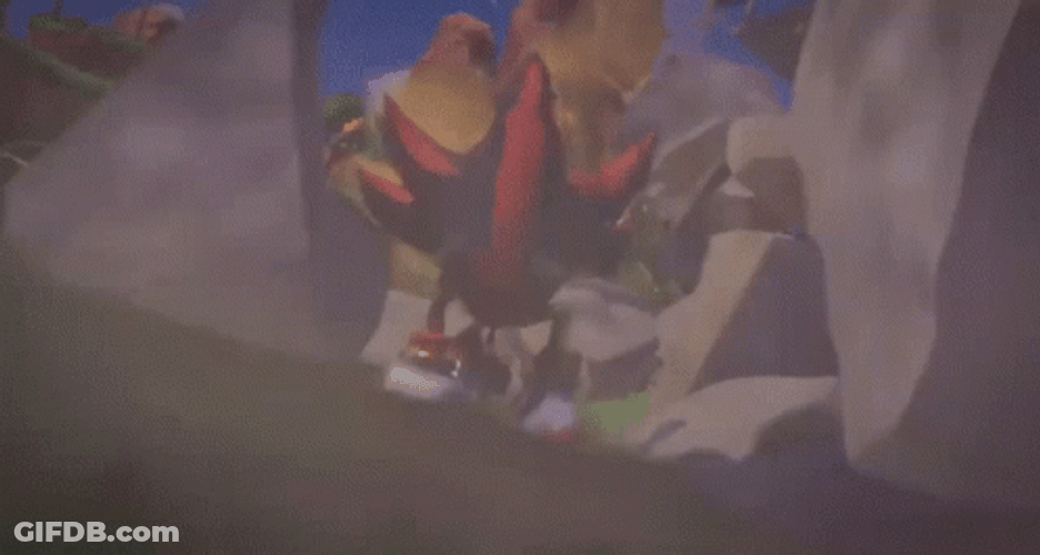 Shadow The Hedgehog Landing GIF