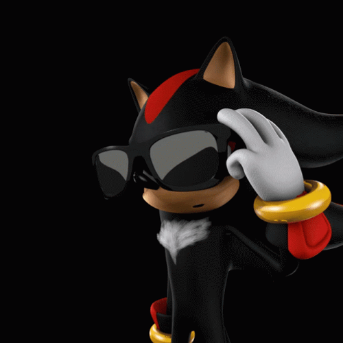 Shadow The Hedgehog Remove Glasses GIF