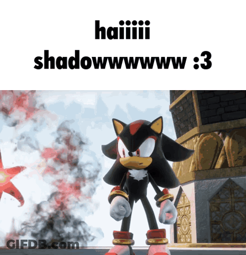Shadow The Hedgehog Saying Hai GIF