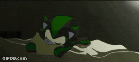 Shadow The Hedgehog Sleeping Yawn GIF