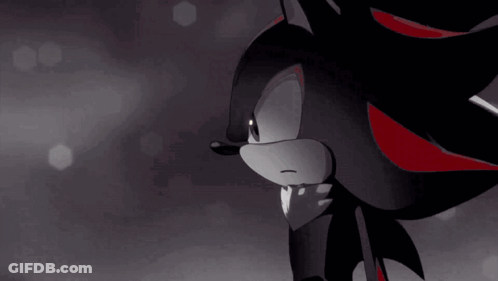 Shadow The Hedgehog Standing In Dark Room GIF