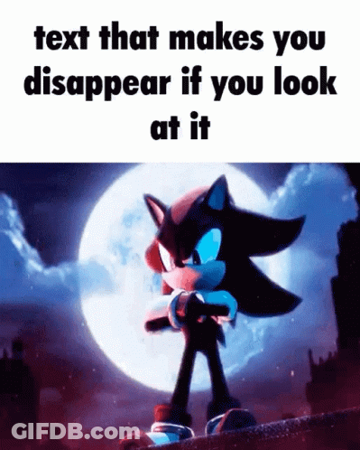 Shadow The Hedgehog Standing In Front Of Full Moon GIF