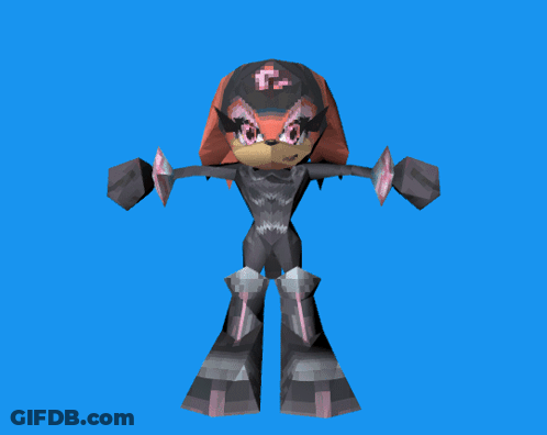 Shadow The Hedgehog Standing On Blue Surface GIF