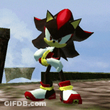 Shadow The Hedgehog Standing On Dock GIF
