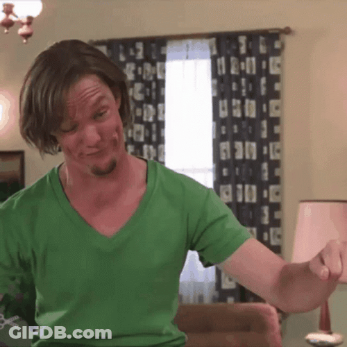 Shaggy Funny Face Fingers Pointing Upward GIF