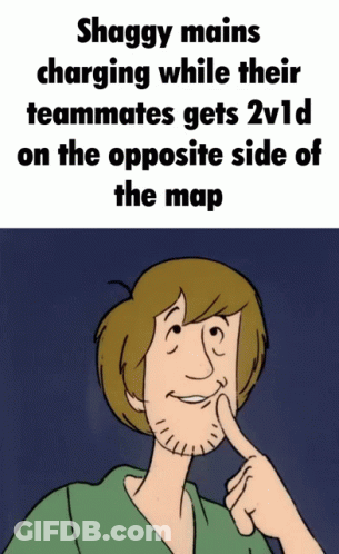 Shaggy Mains Charging While Teammates Get 2V1d GIF
