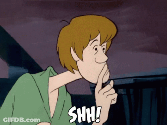 Shaggy Shhh Quiet GIF
