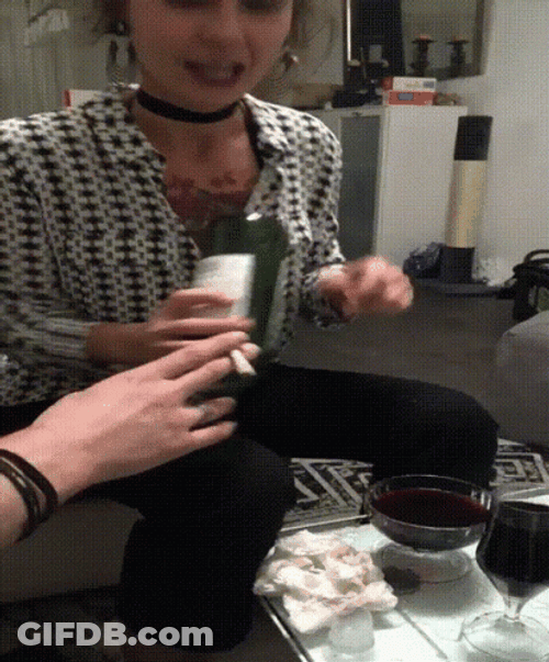 Shake And Bake Wine Bottle Prank GIF