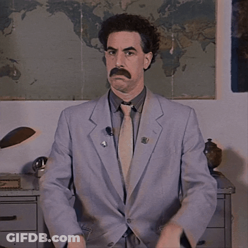 Shake Head Sacha Baron Cohen GIF