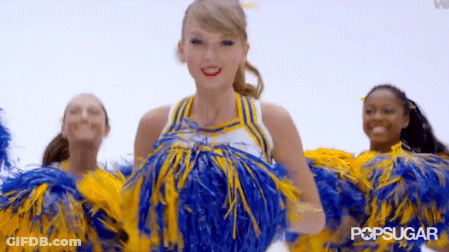 Shake It Off Taylor Swift Cheerleading GIF