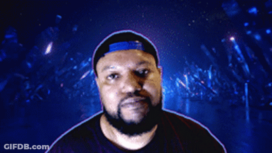 Shake My Head Man In A Lighting Background GIF