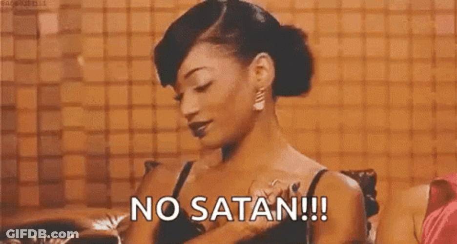 Shake My Head No Satan GIF