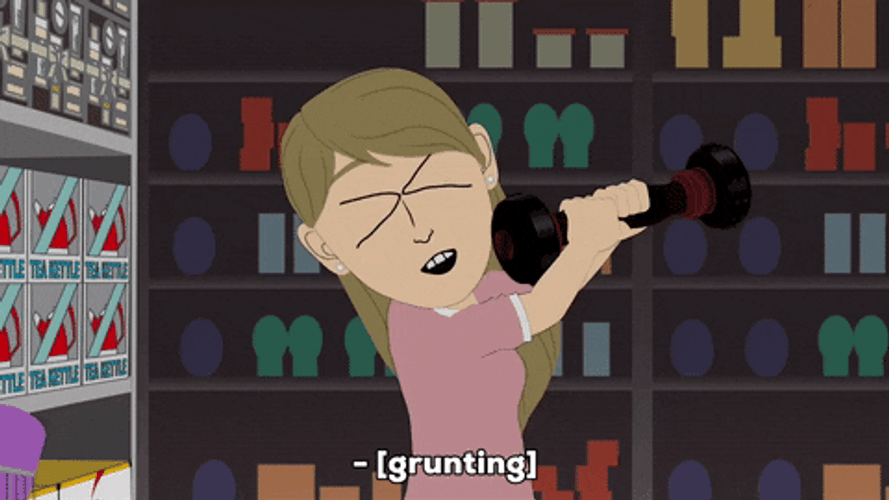 Shake Weight Attack South Park Grunting GIF