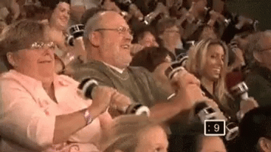 Shake Weight Countdown Audience Reaction GIF