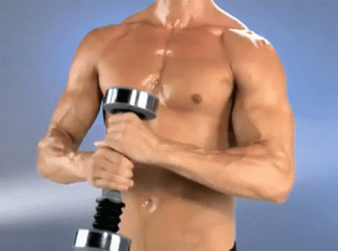 Shake Weight Naked Man Workout GIF
