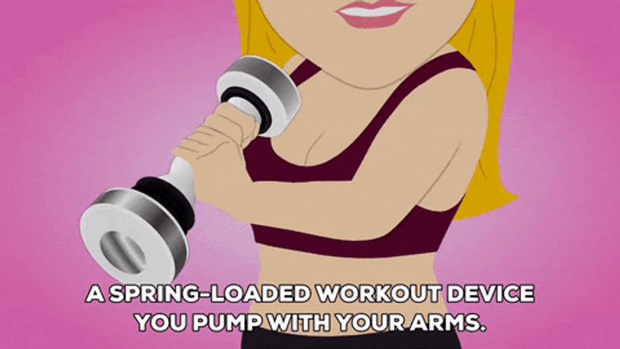 Shake Weight South Park Girl Demonstration GIF