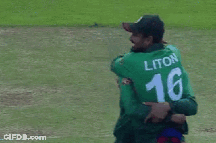Shakib Al Hasan Liton Das Hug GIF