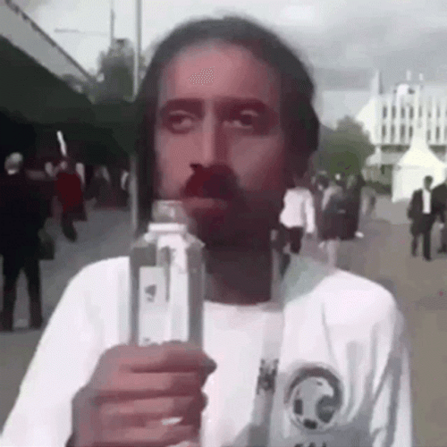 Shaking Hand Drinking Man Nervous Meme GIF