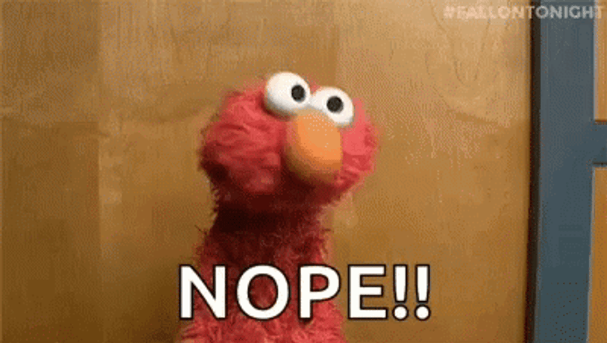 Shaking Head Elmo Nope Meme GIF