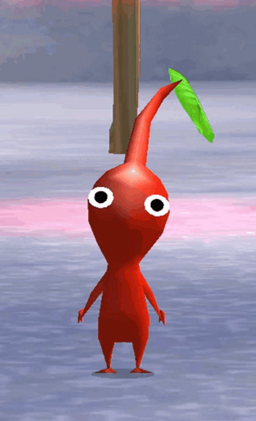 Shaking Head Red Pikmin GIF