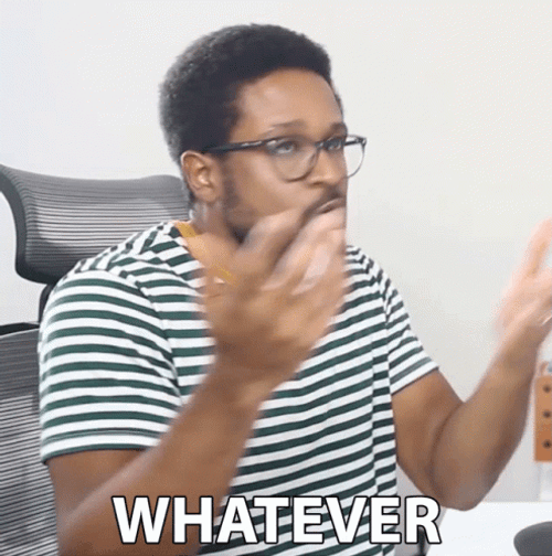Shaking Head Whatever GIF