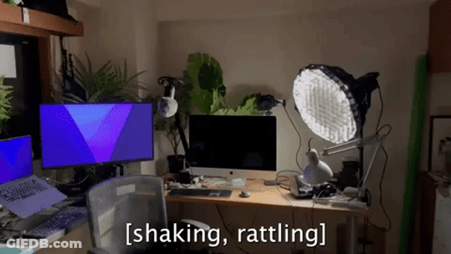 Shaking Room Earthquake GIF