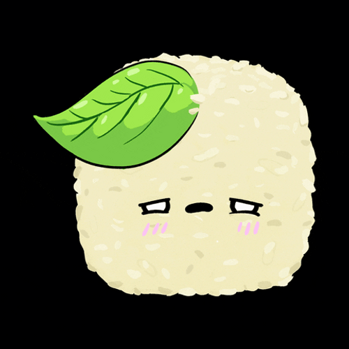 Shaking Scared Rice Ball GIF