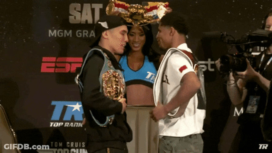 Shakur Stevenson Face Off With Oscar Valdez GIF