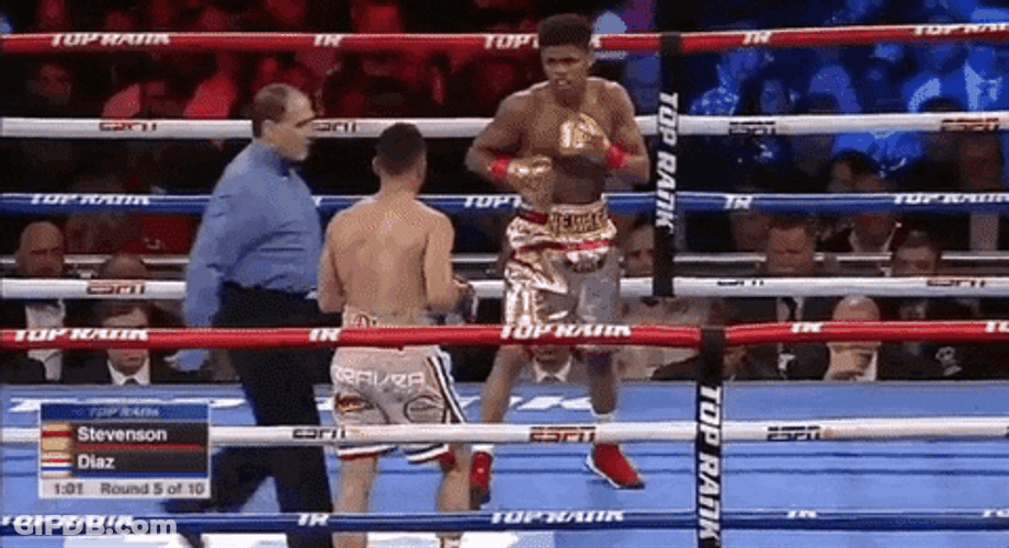 Shakur Stevenson Getting Hit By Christopher Diaz GIF